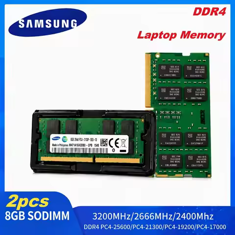 Samsung Laptop RAM DDR4 8GB SODIMM 1.2V 2133 2400 2666 3200 PC4 Notebook Memory for Multi-task Gamin
