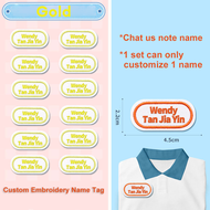 WEPHOTO Waterproof name sticker Name stickers Embroidery Childs name Sewable Baby waterproof name ba