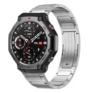 สายไทเทเนียมหรูหราสําหรับ amazfit T Rex 3 สร้อยข้อมือ สายรัดข้อมือธุรกิจโลหะสําหรับ Huami Amazfit T-
