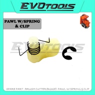 SPARE PART(BG328) : STARTER PAWL W/SPRING & CLIP BRUSH CUTTER MESIN RUMPUT PARTS T328 FR3000 3001 Ta