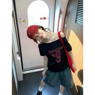 Tshirt Y2K Asymmetric Off Shoulder 9 Vkeceser Top AHS Latest American Street Style Y2K Fashion