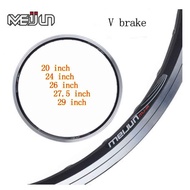 20" 24" 26" 27.5" 700C 29 inch V brake double aluminum bicycle rim 28/3236Holes Spokes Holes Double Layer Electric Bike MTB