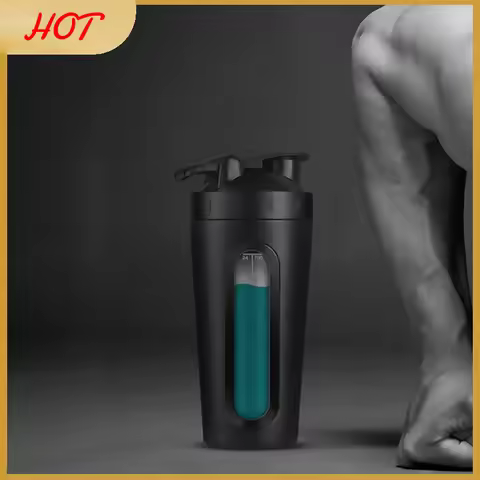 Whey Protein Shaker Sports Bottle Tainless Steel Shaker Bottle Leakproof Gym Nutrition Vacuum Blende