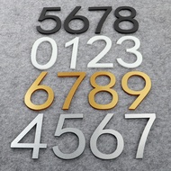 Acrylic Three-Dimensional Number Sticker Bronze Gold Black White Letter Room Number Wall Sticker Hou