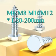 Galvanized hexagonal self-tapping DIN571 Galvanized wood screw Self-tapping screw Extended hexagonal