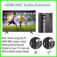➽ ┳ ◐ ARC Audio Extractor HDMI ARC Audio to HDMI SPDIF Optical L/R 3.5mm Stereo out Digital to Anal