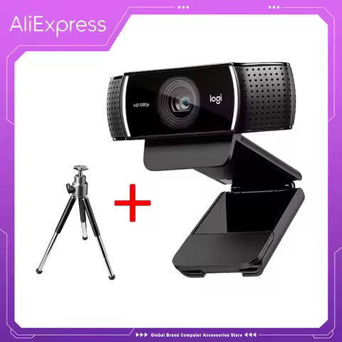 Original Logitech C922 Pro Stream Webcam 1080P Camera for HD Video Streaming & Recording 720P at 60F