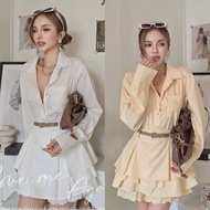 COTTONCANDY SHOP BKK LONGSLEEVES LACE SKORT COORDS WITH BELT CD86