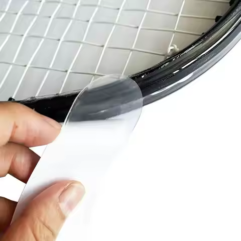 Transparent Racket Head Sticker Scratch Prevent Frame Guard Tennis Racket Protection Tape TPU 37cm R