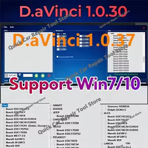 2026 hot selling newest Davinci 1.0.37 Full Function Software Support Win7/10/11, Fit K.ESS/K.TAG 3 