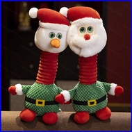 new5 Knitted Garment Santa Claus Plush Dolls Christmas Gift For Kids Giraffe Reindeer Snowman Stuffed Toys For Kids