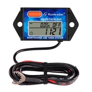 Inductive Tachometer Digital Hour Meter Gasoline Engine Maintenance Motorcycle Reminder Counter Mete