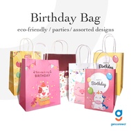 LOCAL STOCK! 10PCS Happy Birthday Kraft Paper Bag Kids Goodie bag Gift Bag Christmas Bags Xmas