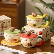 SENSENLIVE cute mug birthday gift for women cat mug tumbler cute coffee cup aesthetic mug 可爱杯子 mug g