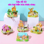 3D plastic model set/3D puzzle model/3D foam house model assembly set - Creative toys