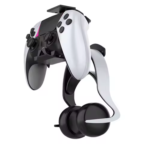 Under Desk/Wall Mount Controller Holder with Gaming Headphone Stand Wall Rack Wall Mount Wall Hanger