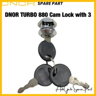 DNOR TURBO 880 RELEASE KEY WITH CAMLOCK AUTOGATE SYSTEM ALLEN KEY BACKUP KEY (3 KEY+1 CAM LOCK)