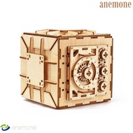 ANEMONE 3D Wooden Model Locker Kit, DIY Coin Bank Brain Teaser DIY Coin Bank Mechanical Puzzle, Brai