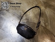 Chanel Black/Gold Waist Belt Bag 黑金 粗鏈 腰包 Body Bag