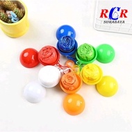 GANTUNGAN Keychain Ball Filled Plastic Raincoat School Bag Work Camping Motorcycle