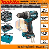 Makita DF002G Cordless Non-Impact Driver Drill 40V Torque 65Nm Chuck 1.5~13mm DF002GZ DF002GA201 DF0