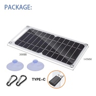 Solar Panel 30W  USB Type-C Waterproof Outdoor Hiking Camping Portable Battery Mobile Phone Charging