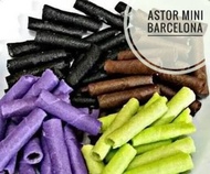 ASTOR MINI ASSLI BARCELONA ANEKA RASA PANDAN COKLAT BLUEBERY SUSU VANILA STROBERY SNACK CAMILAN CEMILAN KILOAN 250500 1KG PROMO