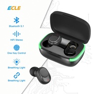 Ecle Tws Earbuds Sport Wireless Earphone Touch Bluetooth Waterproof