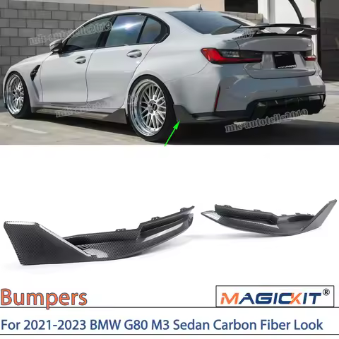 MAGICKIT For 2021-2023 BMW G80 M3 Sedan & G82 Coupe MP Style Bumper Splitter Lip Aprons G80 G82 Carb