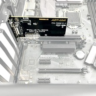 PCIe 5.0 x16 to x8x4x4 Split Expansion Card Half-height to Full-height for M.2 NVME SSD Compatible w