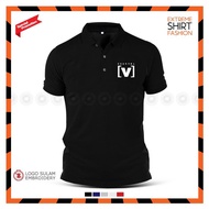 Premium Polo Tee Channel V Music TV Video Android Player Box Sports Games Baju T-Shirt Lelaki Design