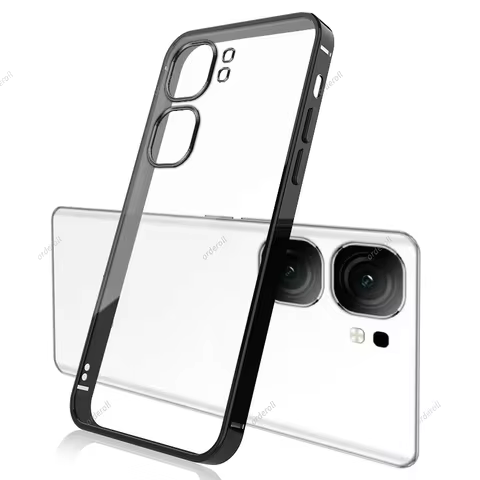 For VIVO IQOO Neo 9 Pro Case Luxury Electroplated Transparent Soft Silicone Back Cover For IQOO Neo9