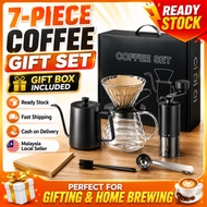 Drip filter coffee machine 5/7 pieces hand brewed coffee pot set coffee grinder coffee tools pour cu