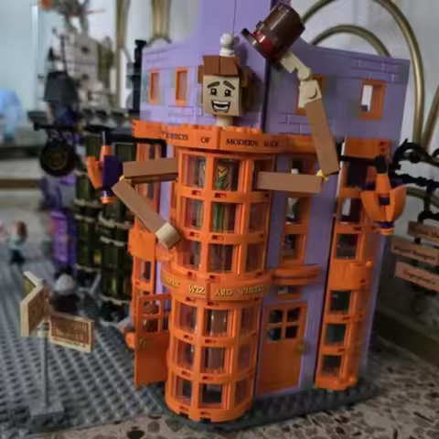 834Pcs Weasleys Wizard Wheezes 76422 Model Building Bricks Disney Christmas Birthday Gifts for Famil