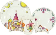 Lomonosov Porcelain Tea Set Cup, Saucer and Cake Plate Ballet Little Humpbacked Horse 5.6 fl.oz/165 ml