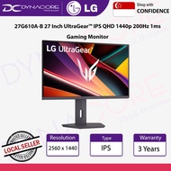 LG 27G610A-B 27 Inch UltraGear IPS QHD 1440p 200Hz 1ms Gaming Monitor