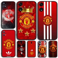 Compatible with TPU soft black silicone phone case Manchester United FC for OPPO A1 A98 F23 A3S A5 A
