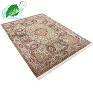 Yisi 273x366cm Living Room Bedroom Study Foyer Coffee Table Carpet European Persian Handmade Silk Ca