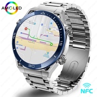 For NFC Smart Watch Men GPS Tracker Motion Bracelet AMOLED 454*454 HD Screen ECG+PPG Compass BT Call Smartwatch