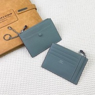 Hermes 煙藍色牛皮卡片夾鑰匙扣
