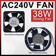 6 inch AC Axial Fan / Cooling Blower AC240V Ball Bearing 5 BLADES / EXHAUST FAN / COOLING FAN