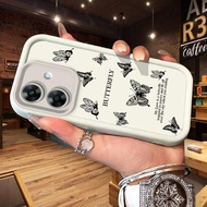 Black Simple Butterfly Phone Case For Realme Note 70 70T C61 C63 Note 60 50 60X C65 C67 C53 C55 GT 6