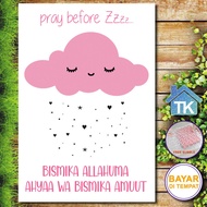 MERAH [[LUCKY]] PROMO Children's Prayer Wall Decoration Home Decoration/ Pink Bedroom Decoration/