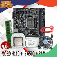 !!PROMO!!Motherboard H110 DDR4 Asus + Core i5 6500 + RAM + SSD