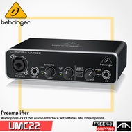 BEHRINGER รุ่น UMC22 AUDIO & MIDI INTERFACE ออดิโออินเตอร์เฟส อินเตอร์เฟส UMC-22 UMC 22