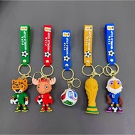 [Ready Stock] 2026 World Cup Trophy Keychain Soccer Ball Keyring World Cup Fan Accessories