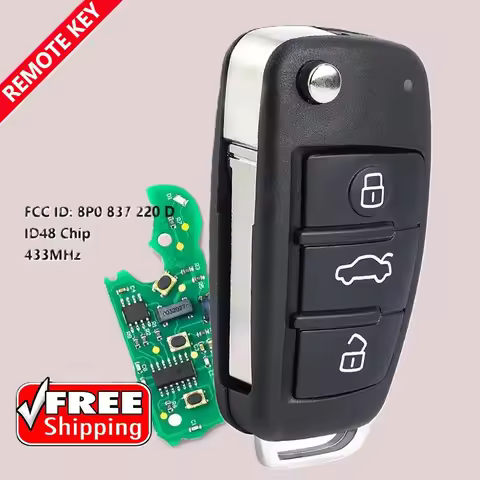 KEYDIY 433Mhz Remote Car Key For Audi Q7 B7 Q3 A3 TT A2 A8 A6 A6L A4 S5 C5 C6 B6 A4L A5 Q5 S RS S1 8