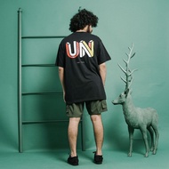 UNKL347 Black T-Shirt Combed Material Simple Motif UNXS