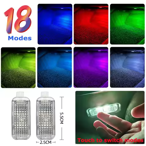 2PCS Led Car Interior Footwell Decorative Light For Audi A3 8V 8Y 8X A1 A4 B8 B9 A5 A6 C6 C7 C8 A7 Q