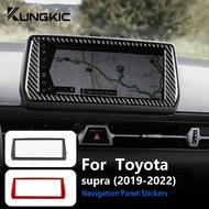 For Toyota Supra GR A90 A91 MK5 2019-2022 Carbon Fiber Center Navigation Decorative Frame Sticker Ca